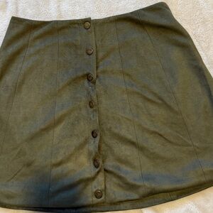 Alterd State - Olive Button-Front Skirt - S
